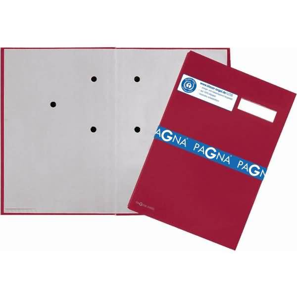 Unterschriftsmappe 5 Fächer Leinen rot-1