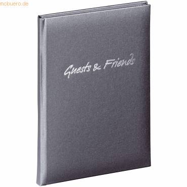 PAGNA Gästebuch "Guests & Friends", anthrazit, 144 Seiten-0