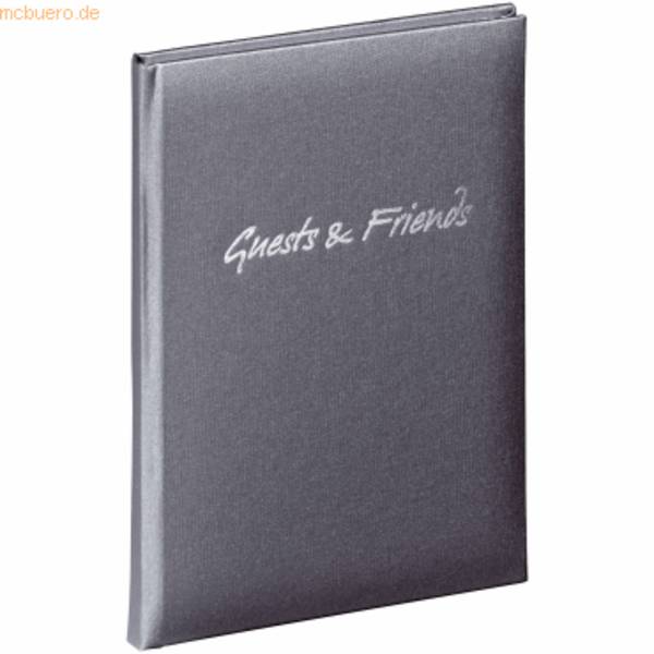 PAGNA Gästebuch "Guests & Friends", anthrazit, 144 Seiten