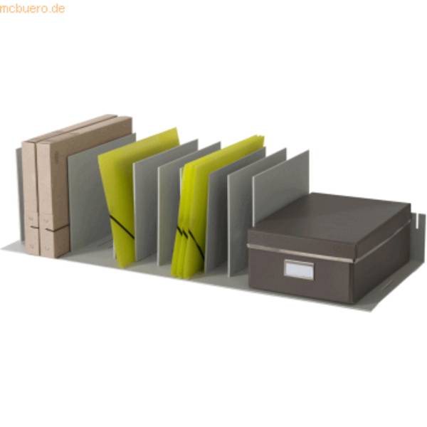Belegfach flexible Aufteilung 10 Trennelemente PS (Polystyrol) grau