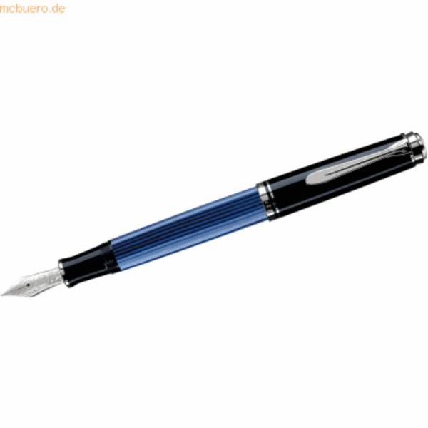 Kolbenfüllhalter Souverän M 805 Feder EF schwarz/blau