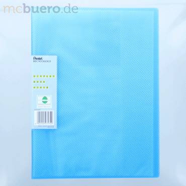 Sichtbuchmappe Clear transluzent A4 30 Hüllen blau-0