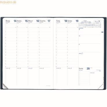 Buchkalender Prenote A4 Club schwarz 2027-1