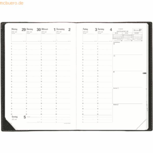 Buchkalender Minister 16x24cm Club schwarz 2027