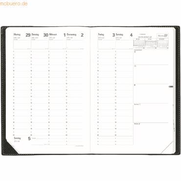Buchkalender Minister 16x24cm Club schwarz 2027-0