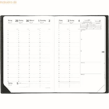 Buchkalender Minister 16x24cm Club schwarz 2027-1