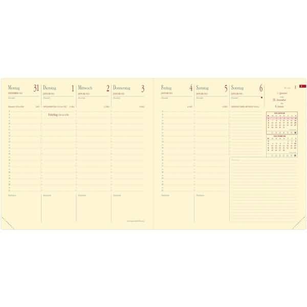 Buchkalender Executif Prestige 16x16cm Impala schwarz 2027-1