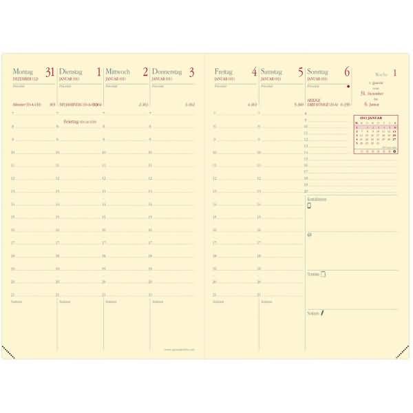 Kalender Geschäftbus Prestige 10x15cm Impala schwarz 2027-1