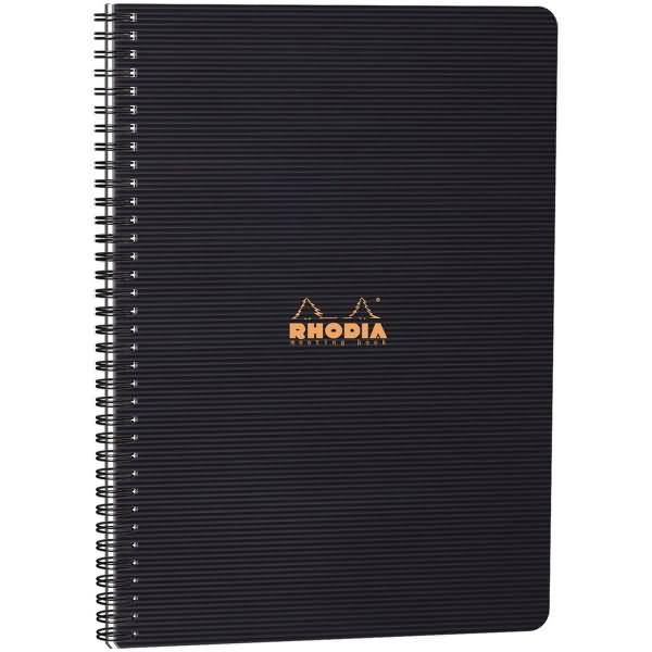 Notizbuch A4+ 80 Blatt Wire-O-Bindung 90g mit Vordruck schwarz-1