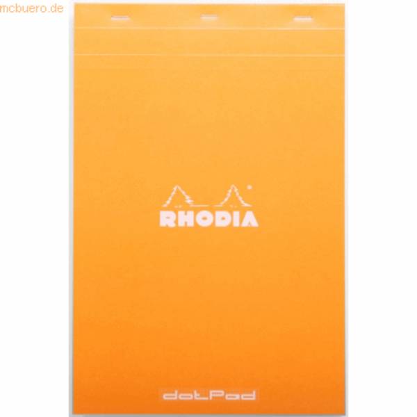 Notizblock DotPad Nr. 19 A4+ 21x31,8cm 80 Blatt 80g Dot Grid orange