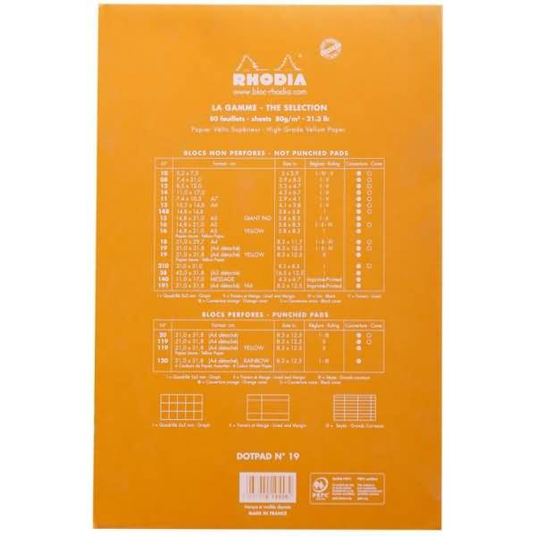 Notizblock DotPad Nr. 19 A4+ 21x31,8cm 80 Blatt 80g Dot Grid orange-1