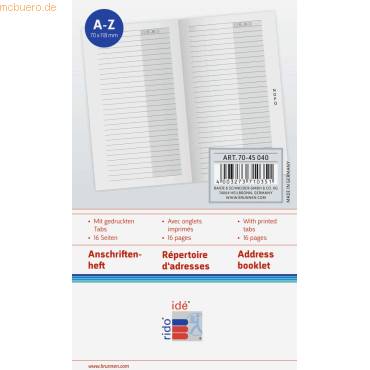 Anschriftenheft Gilet 70x118mm-0