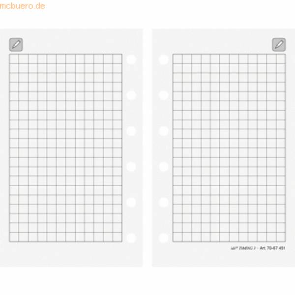 Ersatzeinlagen Timing 3 Notizpapier kariert 24 Blatt