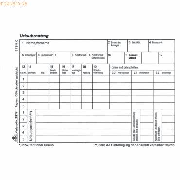 RNKVERLAG - Antragsformular für Urlaub und Freistellung-0