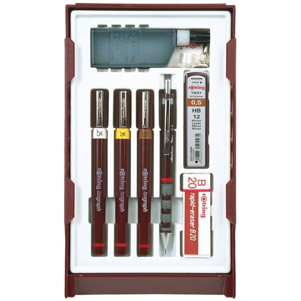 Rotring S0699370, Füllminenstift, Tuschezeichner, Schwarz, 0.2,0.3,0.5 mm, 1 Stück(e)