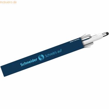 Kugelschreiber Epsilon Touch Druckmechanik XB blau Schaftfarbe: weiß-blau-1