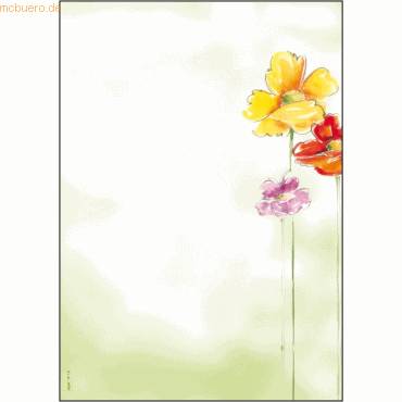 Designpapier Spring Flowers A4 90g/qm VE=50 Blatt-0