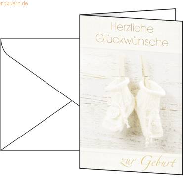 Glückwunschkarte 115x170mm 220g VE=10 Stück Baby inkl. Umschläge-0