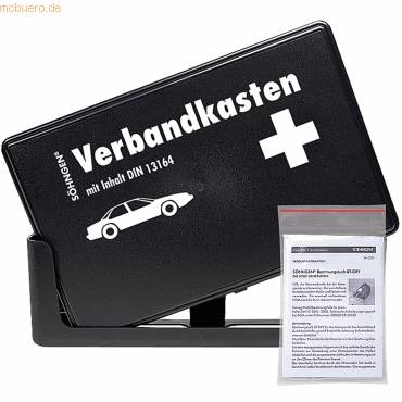 KFZ-Verbandkasten DIN 13164 plus Beatmungstuch schwarz-1