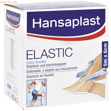 Wundversorgung Pflaster, Hansaplast ELASTIC, Quer-elastischer Wundschnellverband, 5 m x 6 cm-1
