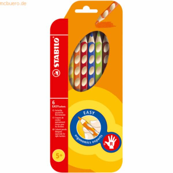 Buntstift  Easycolors Klappetui mit 6 Stiften