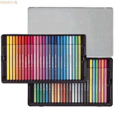 Fasermaler Pen 68 Metalletui mit 50 Stiften-0