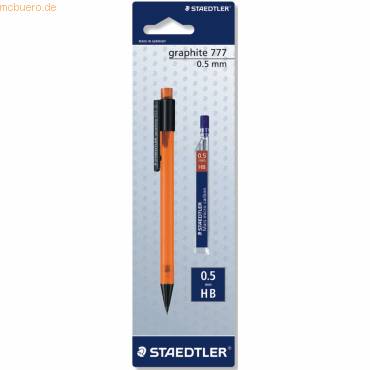 Druckbleistift graphite 0,5mm HB farbig sortiert + Minen auf Blisterkarte-0