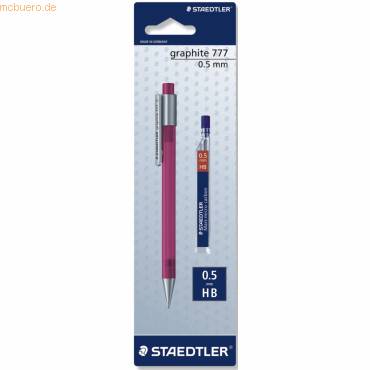 Druckbleistift graphite 0,5mm HB farbig sortiert + Minen auf Blisterkarte-0