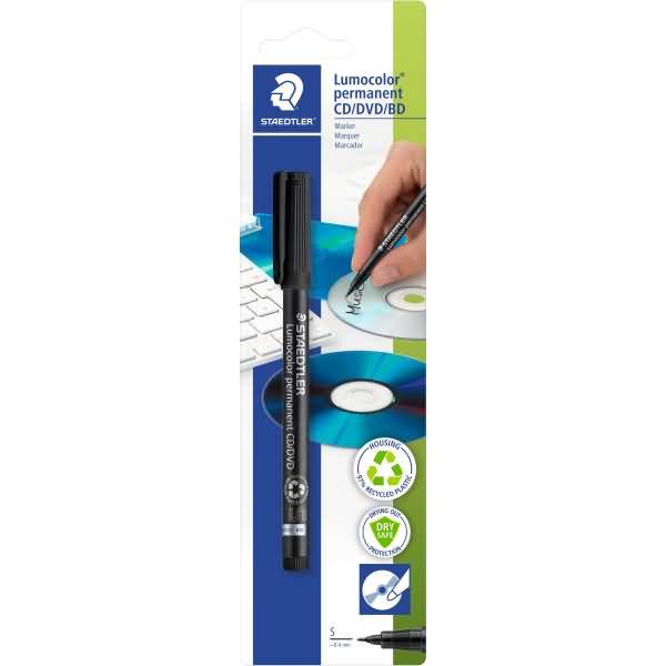 CD-Stift Lumocolor CD/DVD 0,4mm schwarz-0