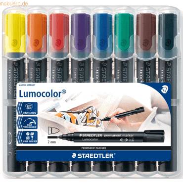 Permanentmaker Lumocolor 2mm sortiert 8 St./Pack. - Artikel: 304652599-0