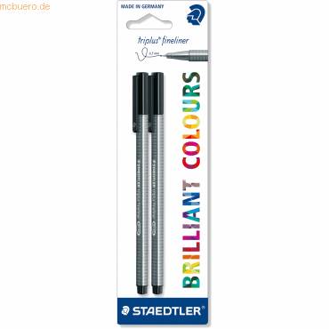 Feinschreiber triplus fineliner 0,3mm schwarz 2 Stück-0
