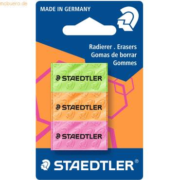 Radierer neon Phthalat- und latexfrei sortiert VE=3 Stück-0
