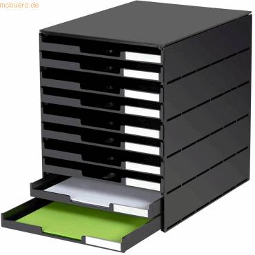 Schubladenbox styroval 243 10 Schubladen offen schwarz/schwarz-0