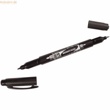Tombow Doppel-Fineliner MONO twin, schwarz-1