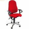Bürodrehstuhl m.Permanentkontakt rot 460-560mm m.Rl.TOPSTAR