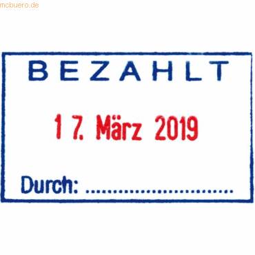 Stempel Printy Bezahlt/durchTrodat 4750 40x23mm-1