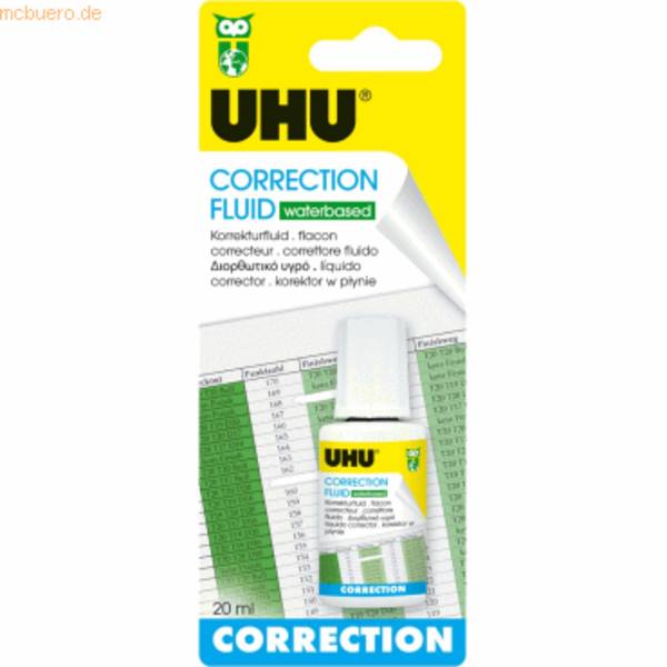Korrekturfluid Correction Fluid auf Wasserbasis 20 ml weiß