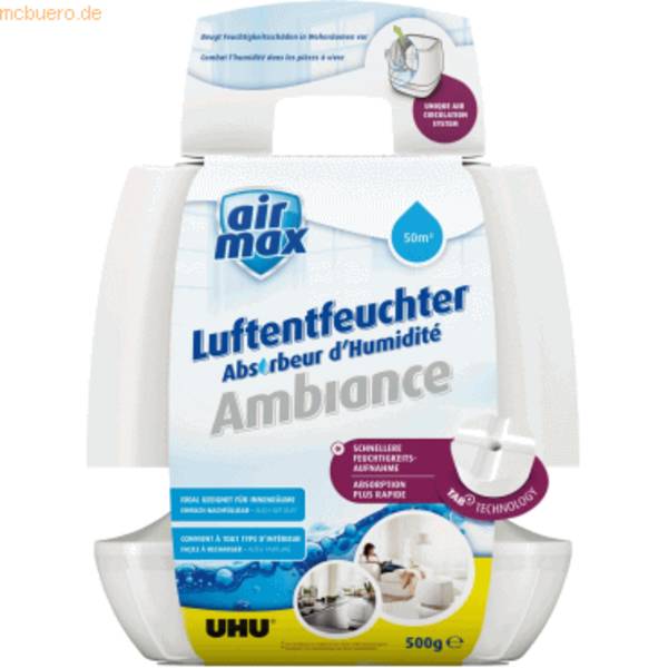 Luftentfeuchter Airmax Ambiance 500g weiß