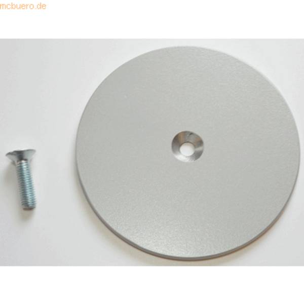 Tellerfuß 120x6mm Gewicht 1,5 kg silber