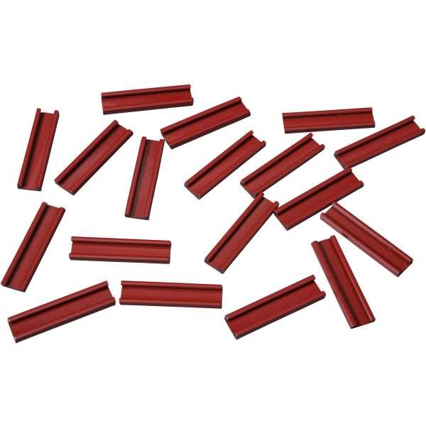 Einsteckschiene magnetisch 40x9,5mm VE=18 Stück rot-0