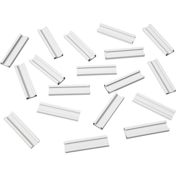Einsteckschiene magnetisch 40x9,5mm VE=18 Stück weiß-0