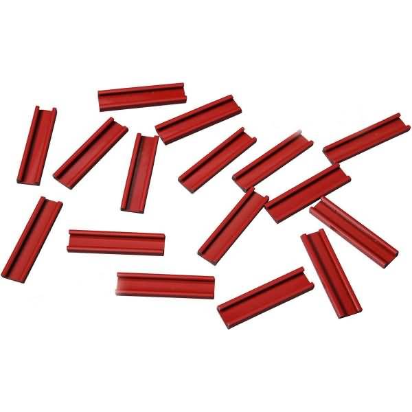 Einsteckschiene magnetisch 50x9,5mm VE=16 Stück rot