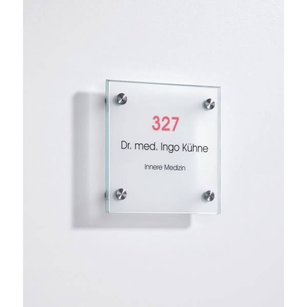 Türschild Serie Skyline 150x150mm 2x4mm ES-Glas klar-1