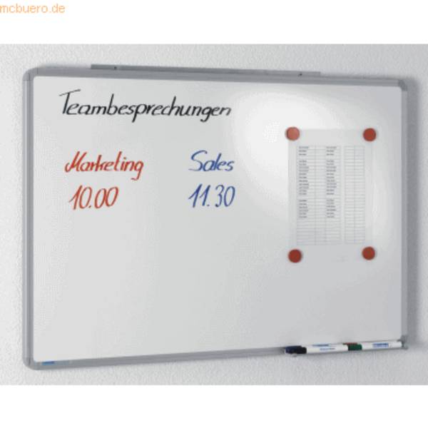 Schreibtafel Email BxHxT 1520x1020x22mm weiß