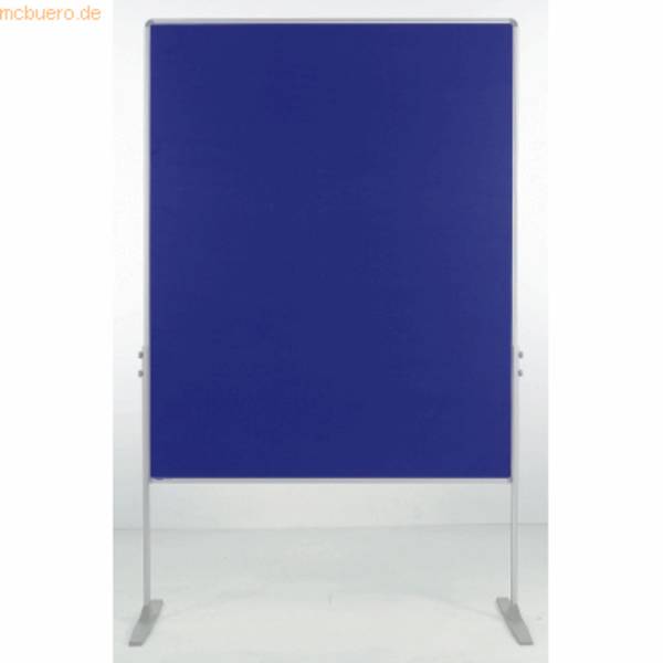 Moderationswand beidseitig Filz 1200x1500mm blau VE=1