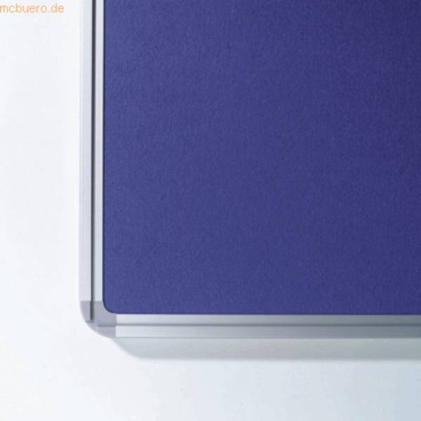 Stellwandtafel Pinntafel/Whiteboard B2000xH900xT22mm blau/weiß