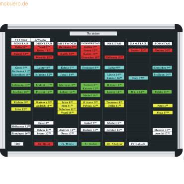 Stecktafel Planrecord B1700xH1120xT22mm schwarz-0