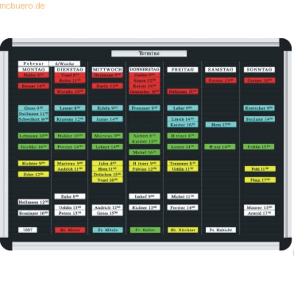 Stecktafel Planrecord B1700xH1120xT22mm schwarz