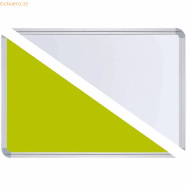 Stellwandtafel Pinntafel/Whiteboard B1600xH600xT22mm grün/weiß