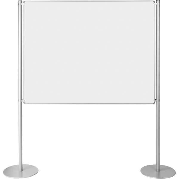 Stellwand-Set Grundelement einseitig Tellerfuß Fair B1800xH1200mm weiß-0
